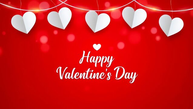 Happy Valentine's Day background banner panorama.