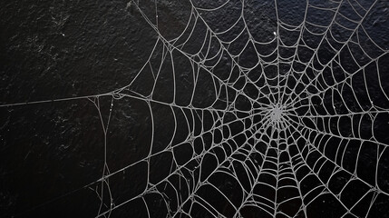 spider web with dew drops