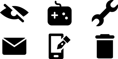 Fototapete - Modern Rounded Filled Android App Icon Set