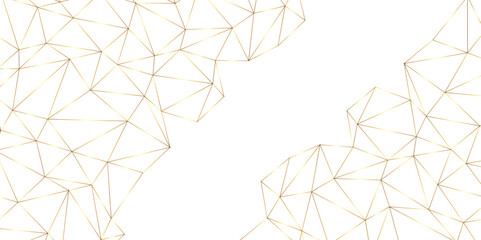 Abstract of simple golden line triangle pattern geometric background. Seamless geometric polygonal repeatable pattern swatch background, Trendy design vector background for web backdrop orpaper print.