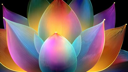 Poster - Vibrant Abstract Lotus