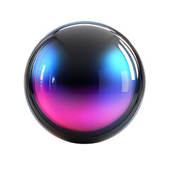  - Luminous Sphere Liquid Orb Play of Light and Color Gradient Effect Glass on transparent background