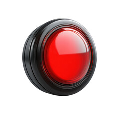  - Alert Button Icon A Striking Visual of a Red Light Emblem with Bold Black on transparent background