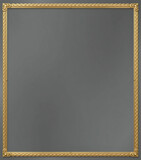 Gold corner frame with braided rope effect, ideal for formal invites, transparent.