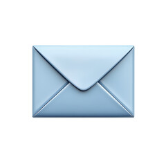 Leinwandbilder - Blue Email Envelope Icon Illustration Digital Communication Newsletter on transparent background