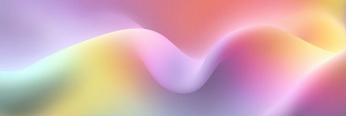 Poster - Colorful abstract gradient with soft wavy patterns and pastel hues
