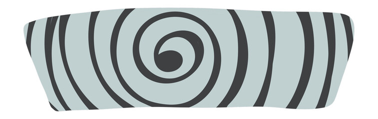 Leinwandbilder - Sign or decorative bar, rectangular shape, curved, with various patterns and colored surfaces.