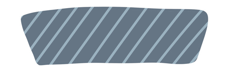 Leinwandbilder - Sign or decorative bar, rectangular shape, curved, with various patterns and colored surfaces.