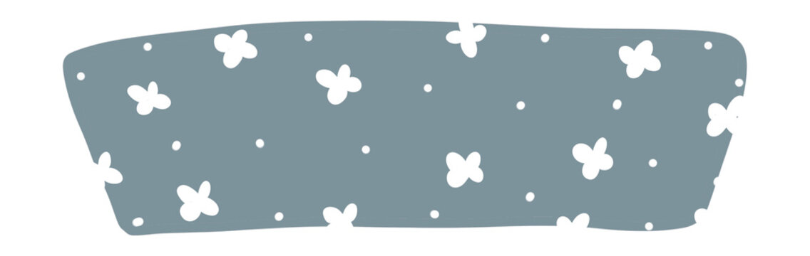 Sign or decorative bar, rectangular shape, curved, with various patterns and colored surfaces.