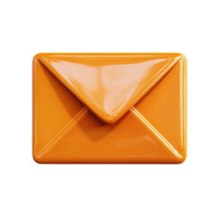 Aufkleber - Shiny Orange Envelope Icon Symbol Communication Mail Message Digital on transparent background