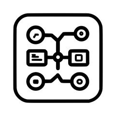 Poster - A stylized graphic icon depicting a circuit board or network diagram.