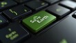 © Qazi Sanawer - Keyboard with a green 'Save Earth' key button, symbolizing eco-friendly and sustainable technology or environmental initiatives.