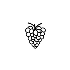 Poster - Black icon of a grape bunch representing fruit, nature, and simplicity in design for various applications and purposes