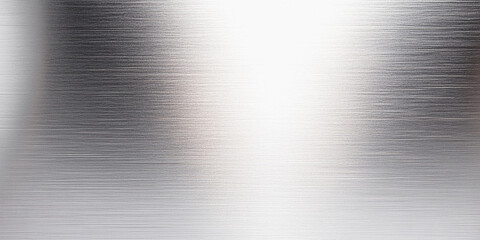 Poster - Shiny silver metallic surface reflecting light and texture Generative AI