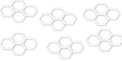 Poster - hexagon, geometric, abstract, background, white, pattern, design, texture, modern, shape, cell, honeycomb, tile, surface, structure, element, graphic, illustration, template, wallpaper, art, style, co
