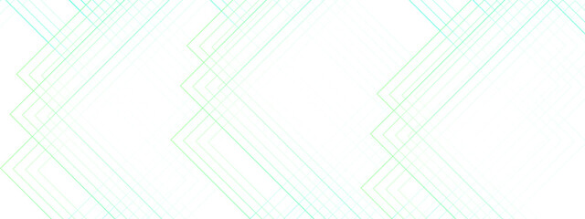 Poster - Abstract minimal background with overlapping translucent linear shapes forming diamond and chevron patterns. Gradient tones of aqua, cyan, and light green  futuristic, and geometric aesthetic