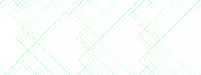 Aufkleber - Abstract minimal background with overlapping translucent linear shapes forming diamond and chevron patterns. Gradient tones of aqua, cyan, and light green  futuristic, and geometric aesthetic