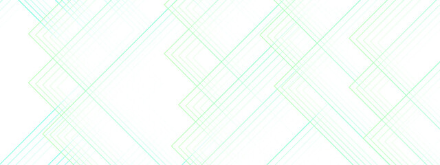 Poster - Abstract minimal background with overlapping translucent linear shapes forming diamond and chevron patterns. Gradient tones of aqua, cyan, and light green  futuristic, and geometric aesthetic