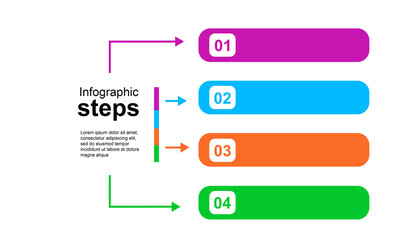 Wall Mural - modern design template, infographic steps