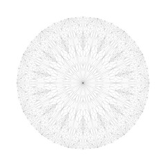Poster - Geometrical mandala pattern coloring book page - floral abstract round vector graphic design