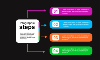 Wall Mural - modern design template, infographic steps