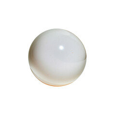 Poster - Soft White Marble Sphere with Polished Surface and Subtle Shine Isolated on Black Background Exuding Elegance and Tranquility transparent background