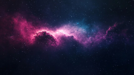 Wall Mural - mesmerizing vision of a futuristic dark space scene featuring a vibrant purple nebula that invites e