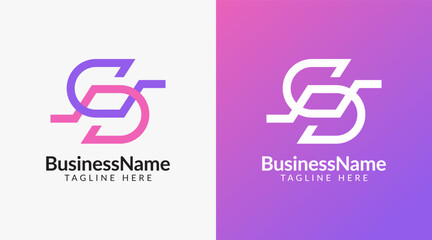 Aufkleber - Creative letter S logo design template