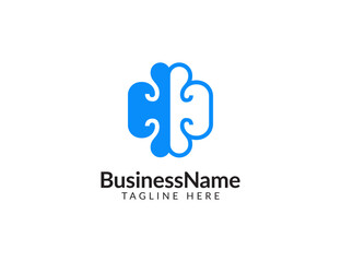 Aufkleber - modern abstract colorful brain logo icon