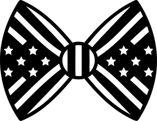 Poster - Patriotic Bowtie Illustration Featuring the Stars and Stripes of the American Flag A Symbol of National Pride