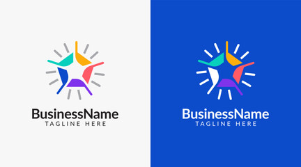Aufkleber - Abstract geometric shape designs pettern vector. Colorful decorative logo icon template
