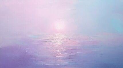 Wall Mural - pastel sunrise over calm ocean.