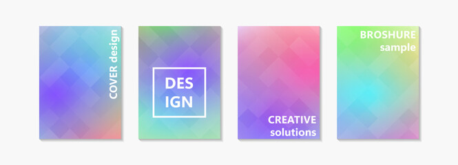 Poster - Modern vector cover design with abstract geometric shapes and bold gradients. Ideal for flyers, brochures, or branding materials with a clean, trendy aesthetic.