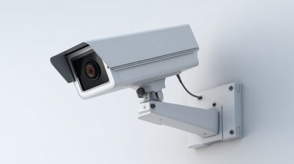 Aufkleber - A stylish presentation of a CCTV camera on a minimalist white background, showcasing its sleek design and advanced technology for security solutions.