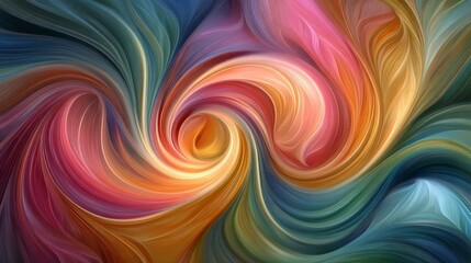 Aufkleber - A vibrant abstract design featuring swirling colors and shapes, with a mix of gradients and geometric patterns that create an energetic and dynamic visual effect
