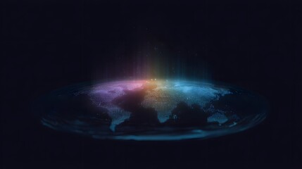 Poster - Holographic dashboard showing brand footprint expanding across countries