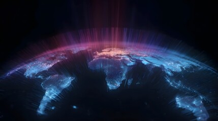 Poster - Holographic dashboard displaying global brand footprint expansion
