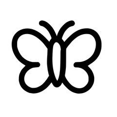 Poster - Simple Handdrawn Outline Butterfly Insect Nature Beauty Icon Illustration