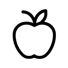 Poster - Simple Handdrawn Outline Apple Fruit Food Healthy Shape Icon