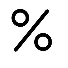 Poster - Simple Line Percentage Discount Symbol Design Element Graphic Icon