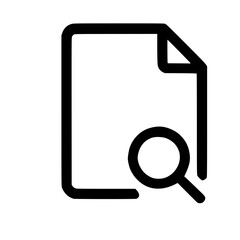 Poster - Outline Simple Document Magnifier Search File Icon Shape Graphic
