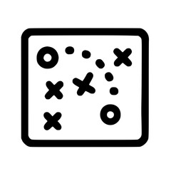 Poster - Simple Outline Strategy Board Game Plan Diagram Sign Symbol Icon