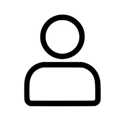Aufkleber - Simple Outline User Profile Avatar Contact Minimalist Style Icon Symbol
