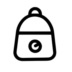 Poster - Simple Outline Travel Backpack Schoolbag Trip Bag Rucksack Camping Icon