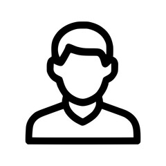 Poster - Outline Simple User Avatar Profile Symbol Man Human Icon