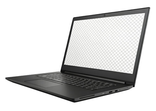 Sleek white Laptop with Transparent Screen for Easy Customization and Integration