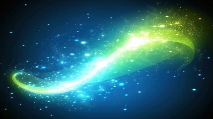 Poster - Abstract glowing energy swirling, cosmic nebula
