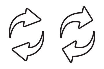 Poster - A set of replace, refresh icons. Transfer icon set. Exchange symbol. Transfer, swap, exchange, spin, flip concept. Circular. Arrow icon. recycling recurrence, renewal, Exchange. Update. Refresh icon