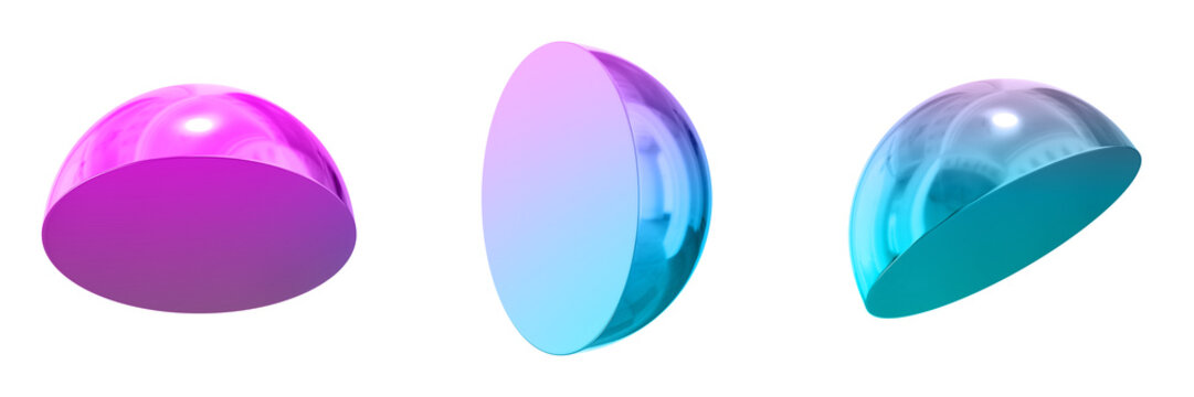 3D Chrome Metallic Abstract Shape Objects, 3d rendering steel gradient shape design element, futuristic, shiny design