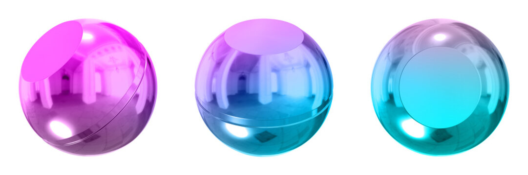3D Abstract Shape Objects, 3d rendering metallic gradient shape design element, futuristic, shiny design
